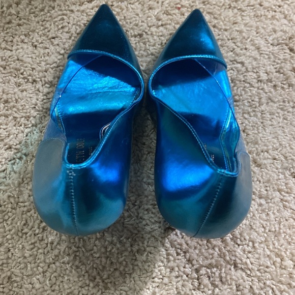 Kenneth Cole NEW electric blue turquoise transparent pumps heels size 7.5 - Picture 7 of 11